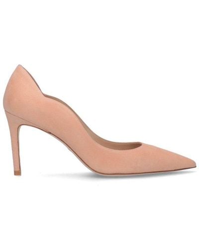 Stuart Weitzman Plain Scallop Court Shoes - Pink