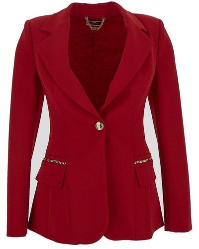 Elisabetta Franchi Single-breast Jacket - Red
