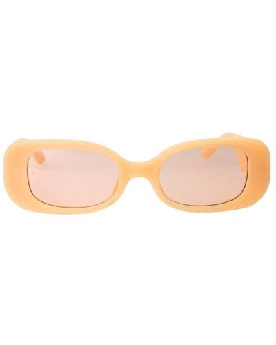 Linda Farrow Lola Rectangular Frame Sunglasses - Pink