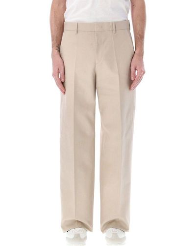 Valentino Wide Leg Tailored Trousers - Natural