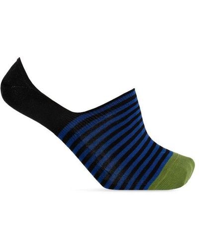 Paul Smith Striped Pattern Socks - Blue