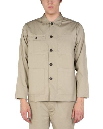 Universal Works Buttoned Long-sleeved Shirt - Natural
