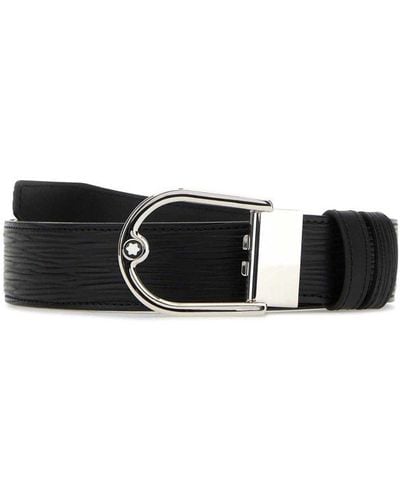 Montblanc Logo Plaque Belt - Black