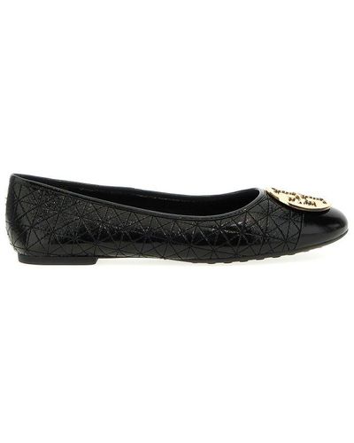 Tory Burch Claire Quilted Ballet Flats - Black