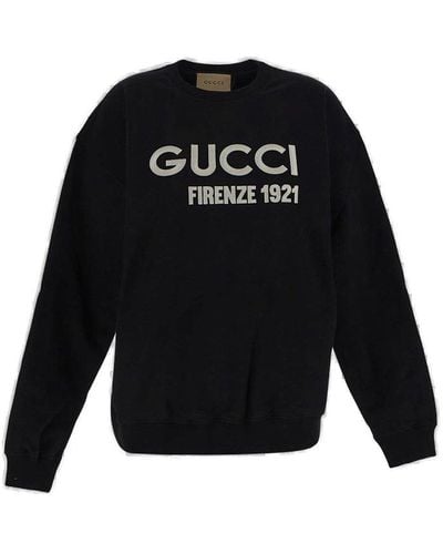 Gucci Logo Embroidery Sweatshirt - Black
