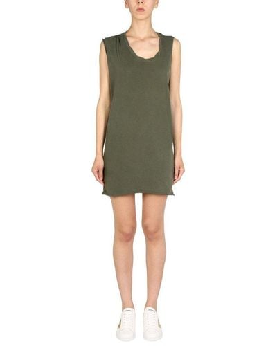 DSquared² Mini Round Neckline Dress - Green