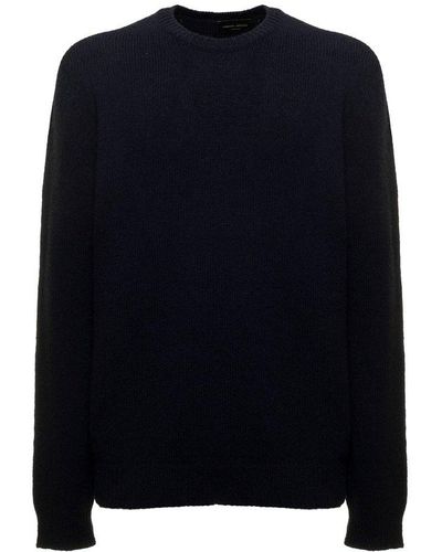 Roberto Collina Long Sleeved Knitted Sweater - Blue