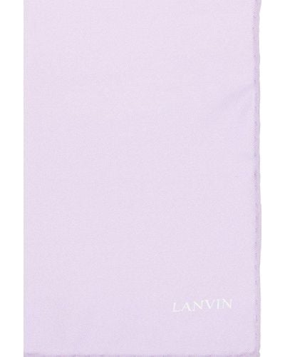 Lanvin Logo-print Pocket Square - Pink