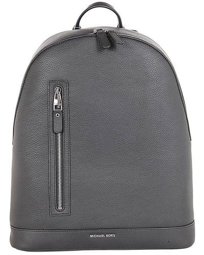 Michael Kors Hudson Slim Pebbled Backpack - Gray