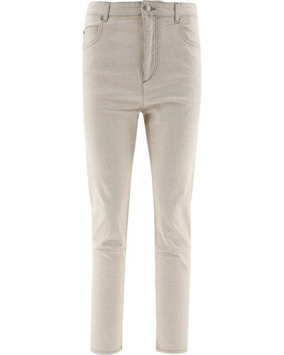 Isabel Marant High Waisted Tapered Jeans - Natural
