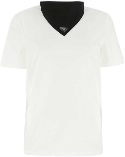 Prada White Cotton T-shirt