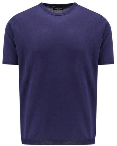 Roberto Collina Crewneck Knit T-shirt - Blue