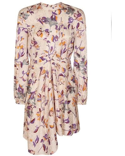Zadig & Voltaire Floral Printed Asymmetric Dress - Pink