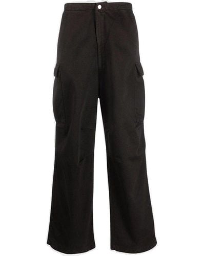 Societe Anonyme Indy Logo-patch Wide-leg Cargo Trousers - Black