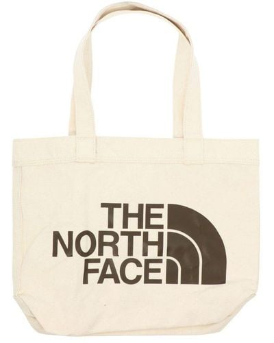 The North Face Logo Printed Large Tote Bag - Brown