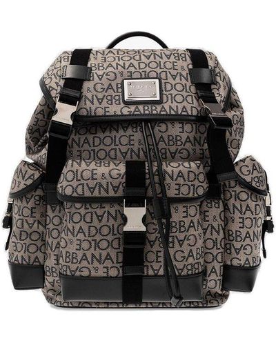 Dolce & Gabbana Backpack With Logo - Black