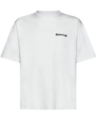 Balenciaga Bb-logo Cotton T-shirt - White