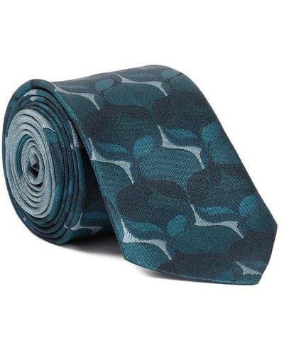 Dries Van Noten Pattern-printed Tie - Blue