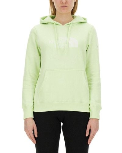 The North Face Drew Peak Logo Embroidered Hoodie - Green