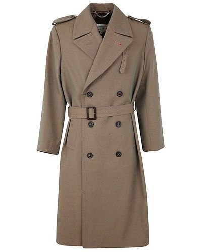 Maison Margiela Double-breasted Trench Coat - Natural