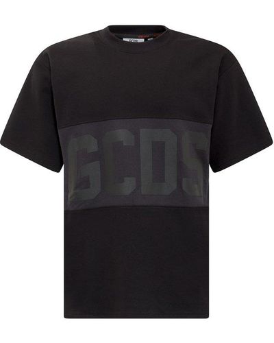 Gcds Logo Print Crewneck T-shirt - Black