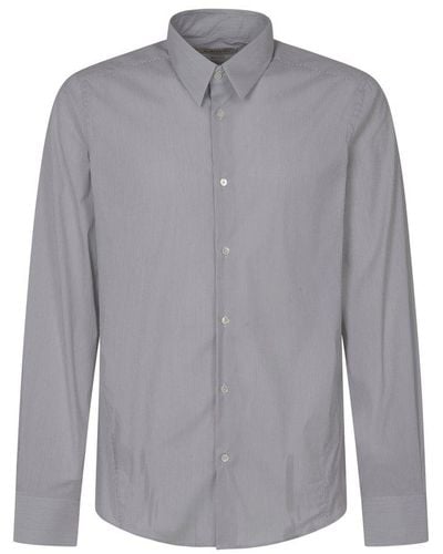 Lanvin Striped Buttoned Shirt - Gray