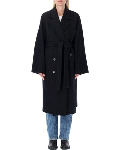 Stella McCartney Wool Trench Coat - Black