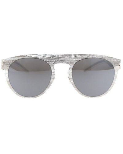 Mykita X Maison Margiela Round Frame Sunglasses - Grey