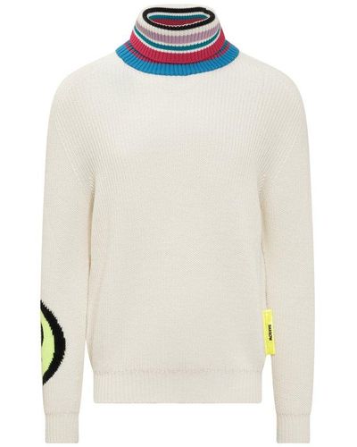 Barrow High Neck Knitted Sweater - White