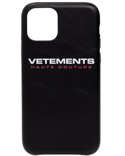 Vetements Branded Iphone 11 Pro Case, - Black
