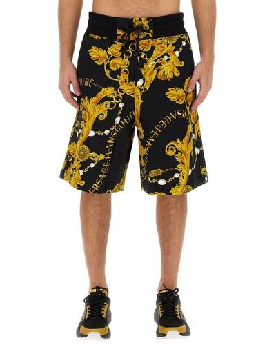 Versace Jeans Couture "chain Couture" Bermuda Shorts - Black