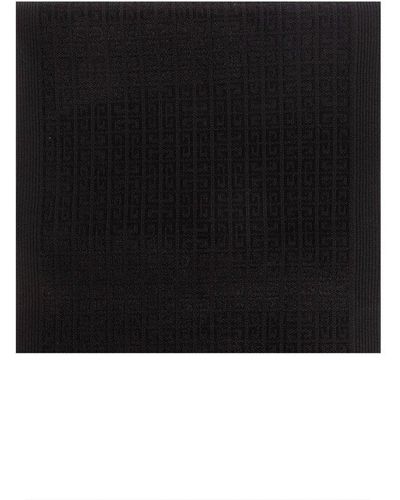 Givenchy Scarf With Monogram, - Black
