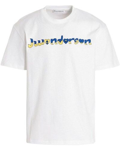JW Anderson X Run Hany Logo Printed T-shirt - White