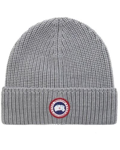 Canada Goose Hat With Logo, - Grey