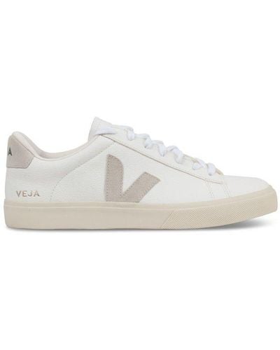Veja Round Toe Lace-up Sneakers - White