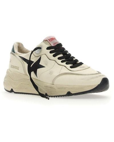 Golden Goose Running Sole Lace-up Sneakers - White