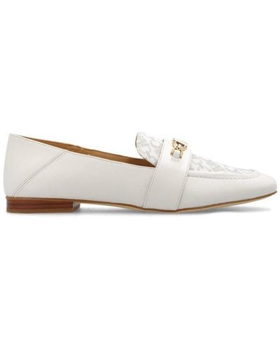 MICHAEL Michael Kors Logo Plaque Loafers - White