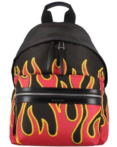 Palm Angels Flames Backpack - Black