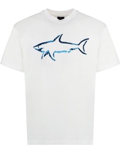 Paul & Shark Logo-printed Crewneck T-shirt - White