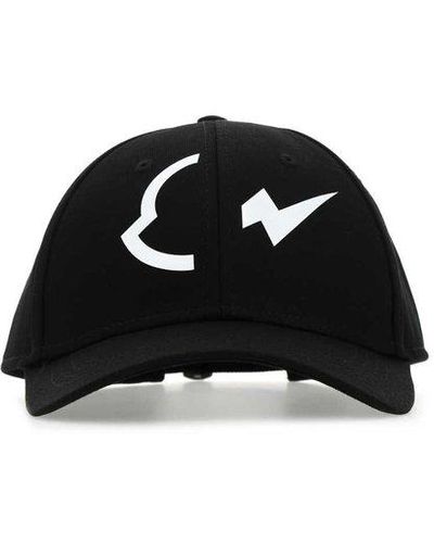 Moncler Genius Moncler X Fragment Logo Embroidered Baseball Cap - Black