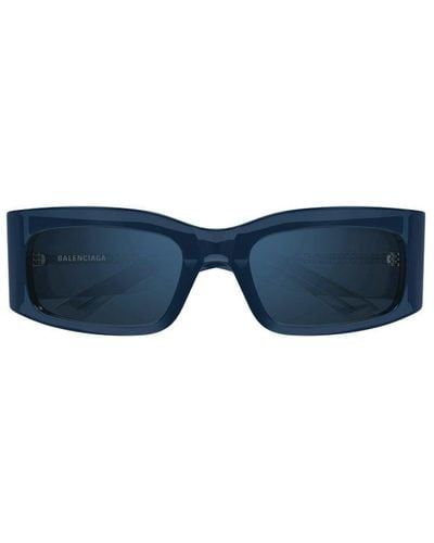 Balenciaga Rectangular Frame Sunglasses - Blue