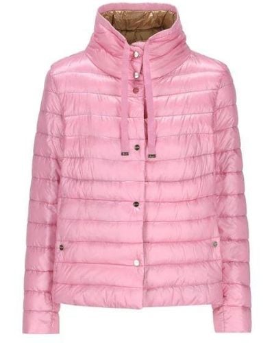 Herno Funnel Neck Reversible Puffer Jacket - Pink