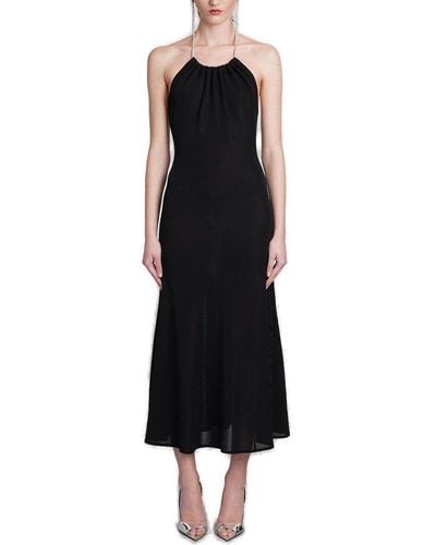 Alexandre Vauthier Embellished Halterneck Open-back Maxi Dress - Black