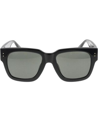 Linda Farrow Square Frame Sunglasses - Gray