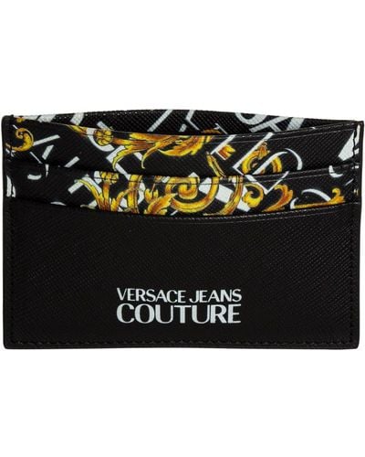 Versace Logo Printed Cardholder - Black