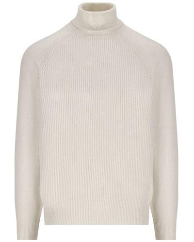Brunello Cucinelli Crewneck Long-sleeved Sweater - White