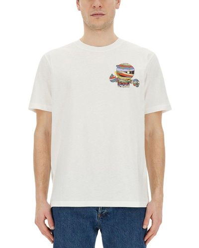 PS by Paul Smith Graphic Printed Crewneck T-shirt - White