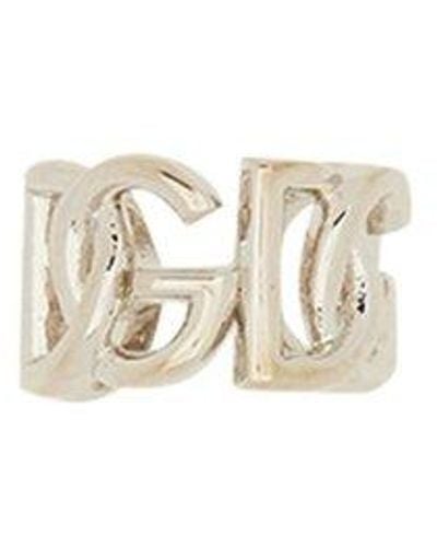 Dolce & Gabbana Mono Ear Ear Cuff With Logo - White