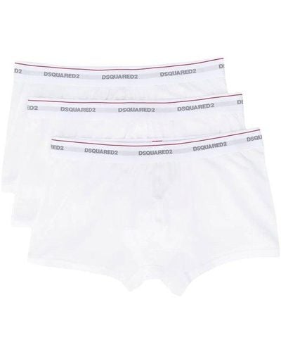 DSquared² Pack Of Three Boxer Shorts - White