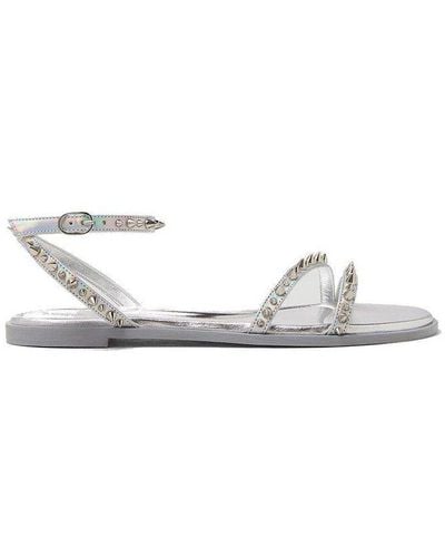 Alexander McQueen Spike Studded Flat Sandals - Metallic